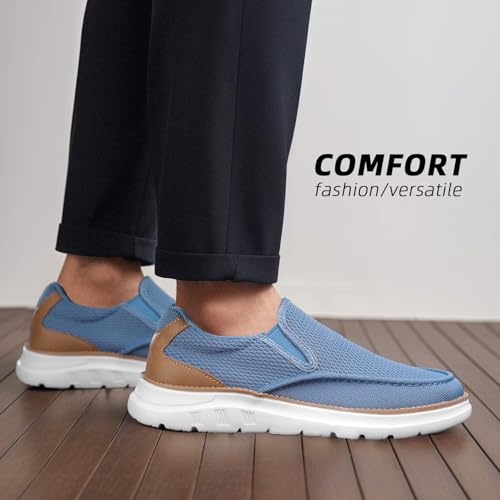Image of Men's Walking Boat Shoes Slip On Casual Loafers Non Slip Comfortable Lightweight Work Driving Shoes