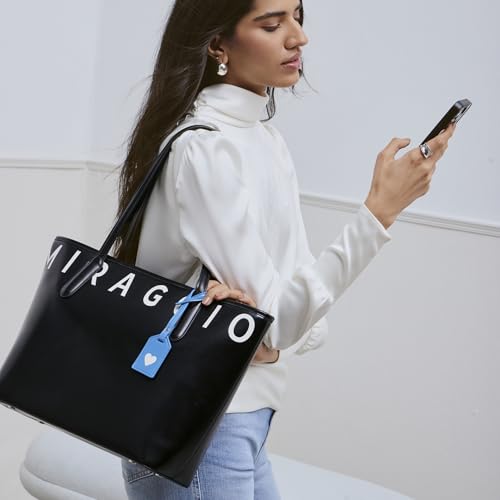 Image of Miraggio Akiva 13 Inch Laptop Tote Bag For Women Office Use | Office Tote Bag With Padded Laptop Sleeve And Zipper Closure | Stylish Totes
