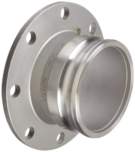 Dixon 600-AL-SS Stainless Steel 316 Cam and Groove Hose Fitting, 6" Plug x 150# ASA Flange