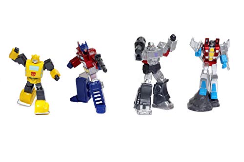Jada Toys Transformers G1 Diorama Scene 2.75" 4-Pack Die-Cast Collectible Figures, Toys for Kids and Adults
