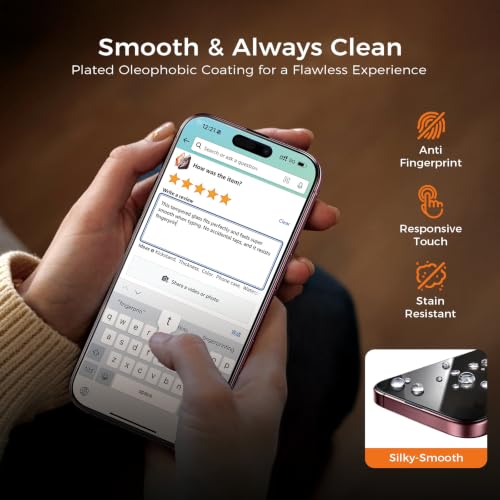 NeverBreak 9H+ Hardness for iPhone 18 Pro Screen Protector 12FT Military Grade Protection (Scratch, Shatter, Drop Resistance) 18Pro Tempered Glass Full Edge Coverage Case Friendly 6.3" 2 Pack - image 6