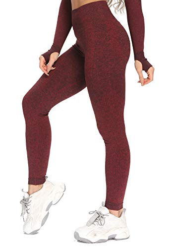 FITTOO Collant Running Femme Legging Sport Motif Jacquard Impréssion 3D Pantalon sans Couture pour Fitness Gym Yoga Cover