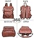 Genuine Leather Laptop Backpack for Women Designer Brown Leather Backpack Purse with 15.6-inch Laptop Computer Compartment Best for Work, Travel, and Daily Use