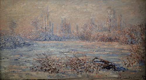 Impression d'art Monet l'effet soleil givré tableau sur toile haute définition