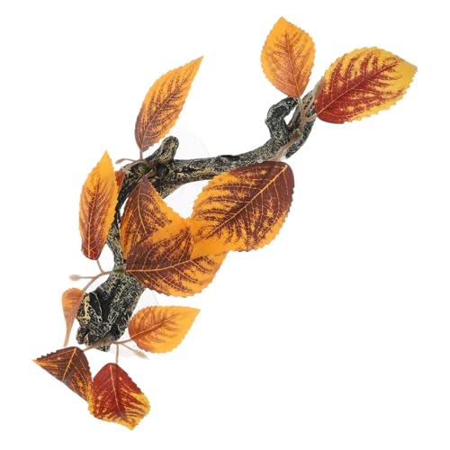 Toddmomy Snake Tank Accessories Realistic Resin Plant for Bearded Dragons Snakes and Geckos Reptile Terrarium Faux Plant for Amphibian Habitat