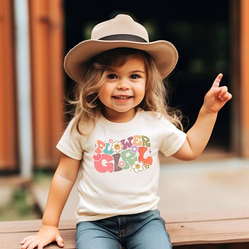 Flower Girl Groovy Flower Shirt for Baby and Toddler Youth Girls Fun Outfit4