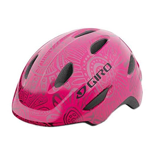 Giro Unisex Jugend Scamp Fahrradhelm Youth, Bright pink/Pearl, S | 49-53cm