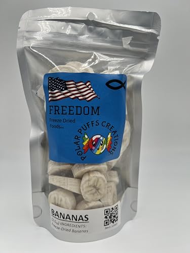 Freedom Freeze-Dried Bananas, Natural Sweet Fruit Snack, Perfectly Sweet, Freeze Dried Fruit, Camping, Hunting, Backpacking, Fishing, Hiking, Freeze Dried Food, Nutritious Bananas