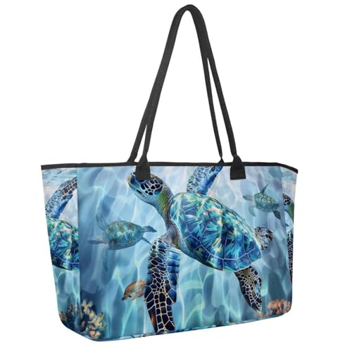 MUOOUM Large Waterproof Beach Bag with Pockets