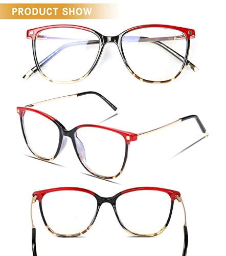 Image of DUCO Blue Light Blocking Glasses Reduce Eye Strain and Fatigue Gaming Blue Blockers Computer Reading Glasses DC5209
