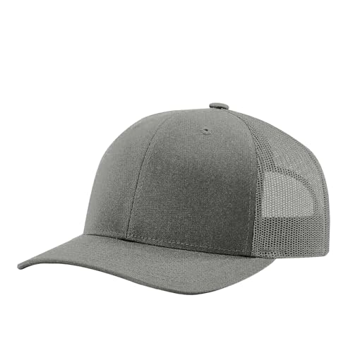 Image of TZ Promise Men Women Plain Cotton Trucker Cap with Breathable Mesh Back, Snapback Baseball Hats