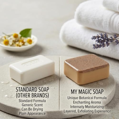 Image of Har Gher Magic Soap with Saffron and Sandalwood, De-Tanning Bar for All Skin Types, 3 Pack