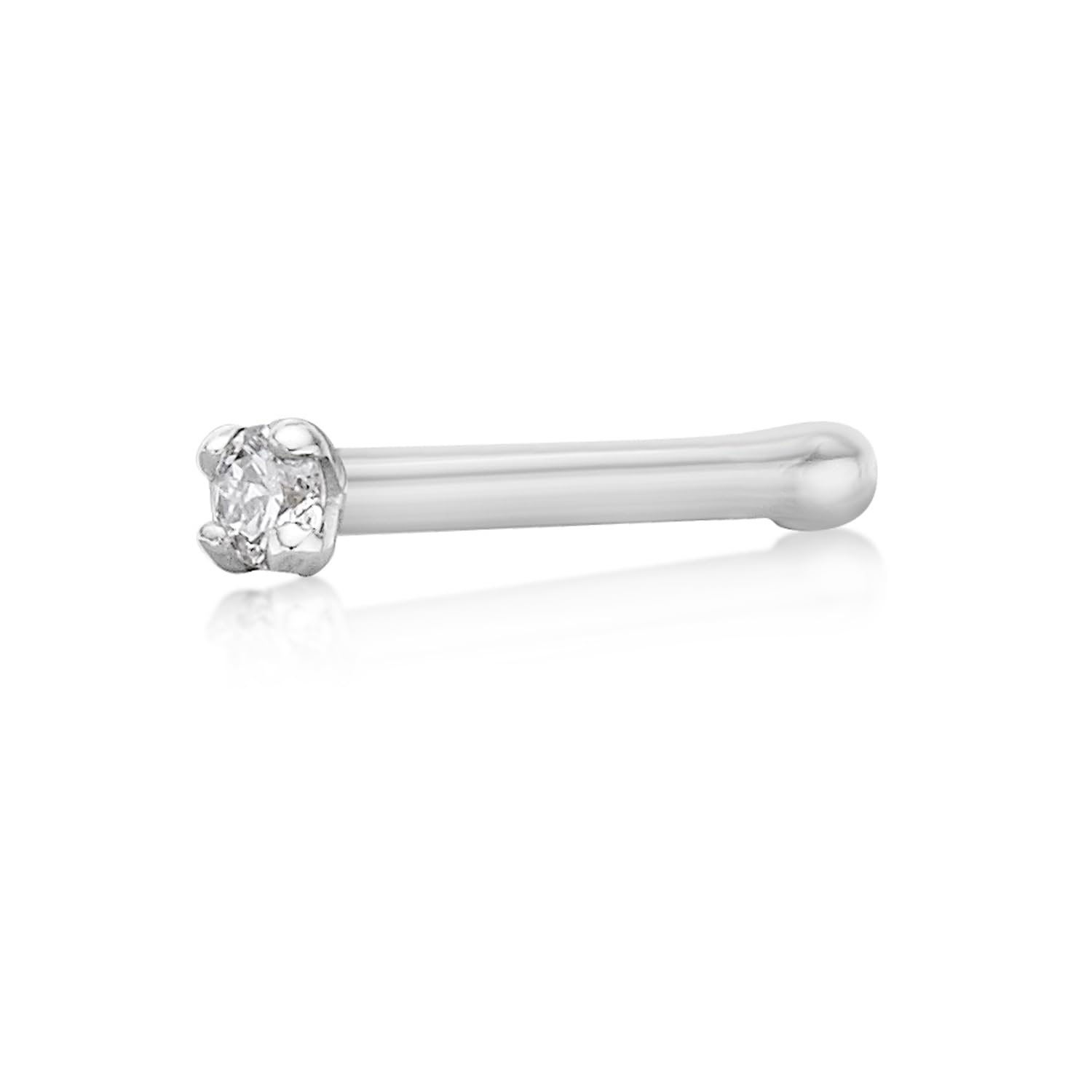 Lavari Jewelers 0.01 to 0.07 Carat Diamond Straight Bone Nose Stud