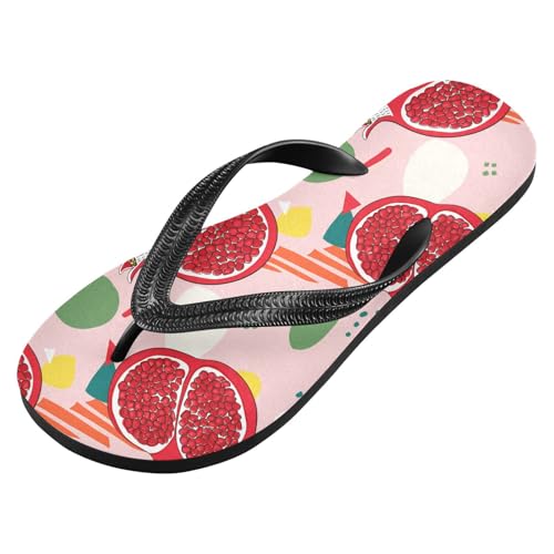 Pomegranate Fruit Pink Flip Flops for Beach Thong Sandals Anti-slip Lightweight Beach Shoes for Summer Outdoor Travel2