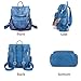 HGWSSY Women's Fashion Backpack Purse for Women Leather Multipurpose Design Ladies Shoulder Bag Travel bag Satchel Handbags Blue