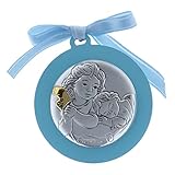  Holyart Medalla para Cuna ?ngeles Cinta Azul bilaminado Detalles Oro