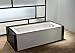 KINGSTON BRASS VTDE603122R 60-Inch Contemporary Alcove Acrylic Bathtub with Right Hand Drain and Overflow Holes, White