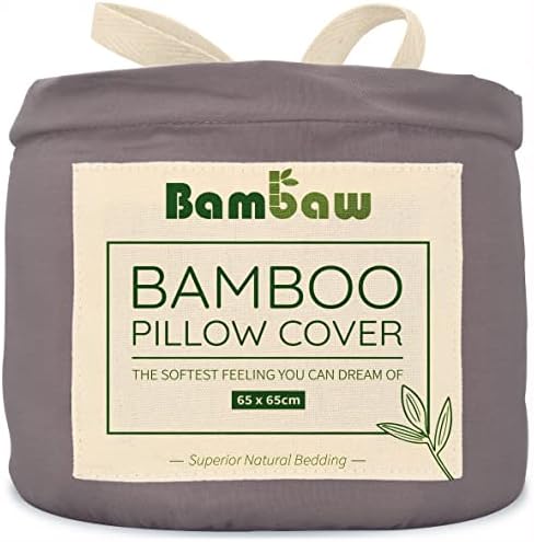 Dark Grey Pillow Cases 2 Pack | Standard Pillow Cases 50x75 cm | Grey Pillow Case | Bamboo Pillow Covers | Hotel Bedding | Cooling Pillow Cases | Grey Oxford Pillowcases 2 Pack | Bambaw
