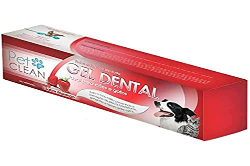PET CLEAN gel dental morango, branco