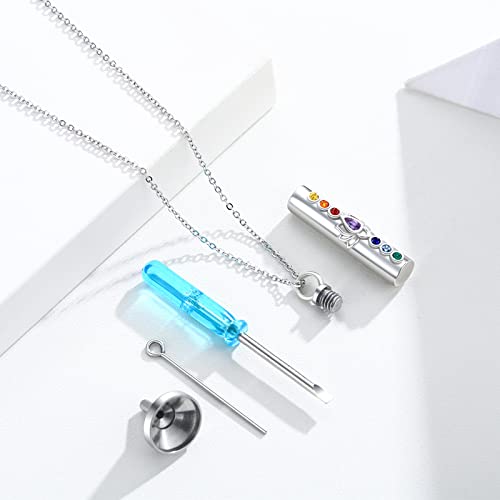 Waysles Urn Necklace for Ashes 925 Sterling Silver Chakra Lotus Urn Chain Pendant Memorial Cremation Jewellry Yoga Gift for Women Cylindrical Chains Girls - Image 4