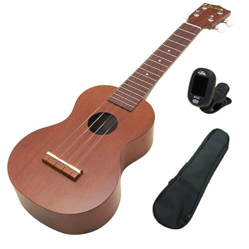 Famous フェイマス ウクレレ FLS-60 チューナー付き ソプラノ ロングネック マホガニーボディ 【安心の日本製】【ジャカソロに】(u)