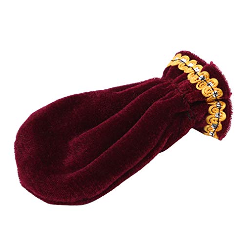 GloryMM Piano Sustain Pedal Cover 3 Pieces Piano Pedal Cover Foot Pad Protectors Sleeves,Jujube red