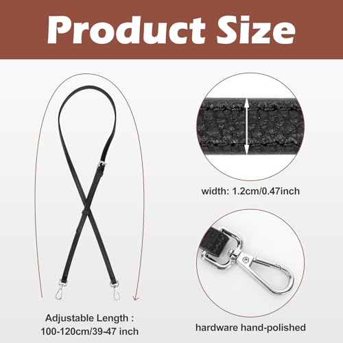 Image of dadop Strap Kit Compatible with Longchamp Mini Bags - Leather Adjustable Purse Straps for Women's Mini Shoulder Bag