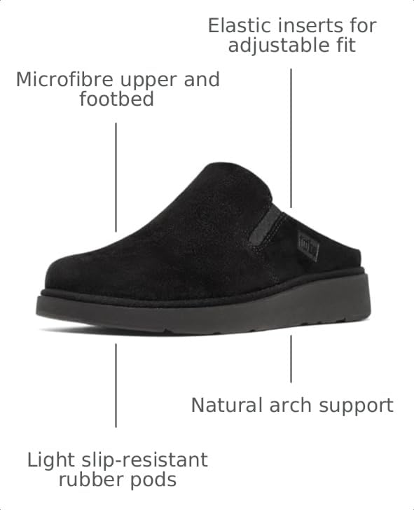 Image of FitFlop Gen-FF Elasticated Suede Mules