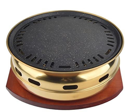 CWCQGH Parrilla de carbón para Barbacoa de Mesa, semiempotrada, para Restaurante japonés, Redonda, Comercial, de 33 cm,D-1pcs