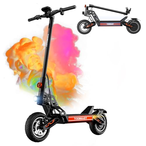 TODIMART E Scooter S13 - 48V 20.8Ah, 80-85km Reichweite, 10 Zoll Reifen, 150kg Belastung, Faltbar