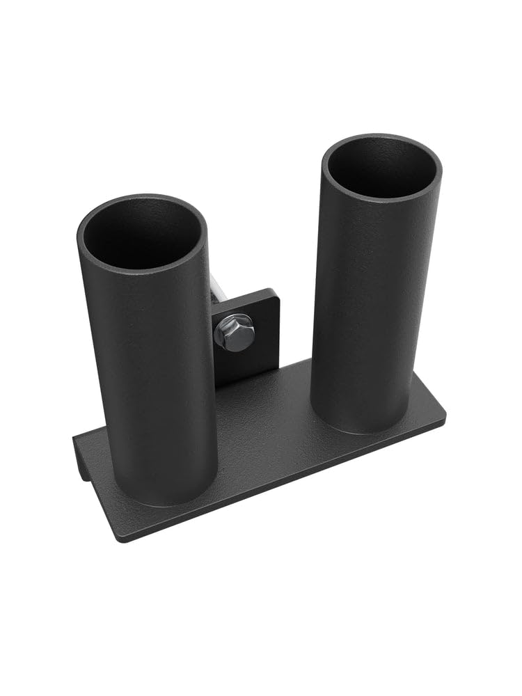 ATLETICA R8 Double Bar Holder | Compatto e salvaspazio | Per la conservazione verticale di due aste da 50 mm all'interno o all'esterno sul rack R8 | verniciato a polvere