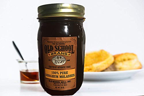 Old School Brand 100% Pure Sorghum Molasses 22 ounces - No Additives or Preservatives - 100% Pure and Natural