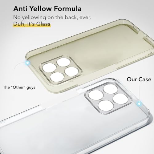 Image of DIZORO Compatible with Motorola Moto Edge 70 Fusion 5G Back Cover Case Clear,[ Anti Yellow ][Military Grade Protection] Hard PC Back Cover Transparent