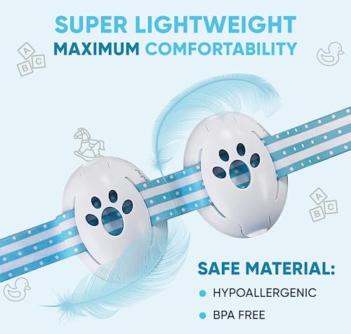 Lunobaby Baby Ear Muff - Noise Canceling Headphone for Infant Hearing Protection Newborn Airplane Travel Essential Plane Soundproof Earmuff Flying (White) LU010-A