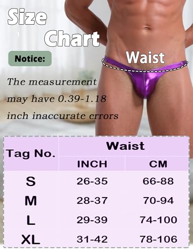 Men's Sexy Low Rise Thong Underwear Bulge Pouch T-Back G-String Briefs Faux Leather Shiny Metallic Panties3