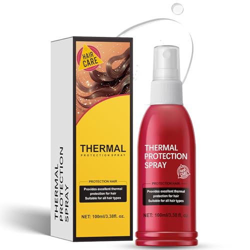 Spray de protección contra el calor del cabello, protección contra el calor para el cabello y antirotura, spray ligero de protección contra el calor con vitaminas, hidratante, reparador y protector
