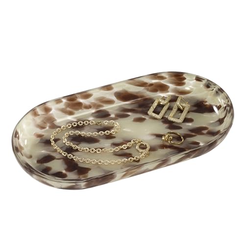 Bandeja de tocador de vidrio con estampado animal para regalo de decoración moderna 3