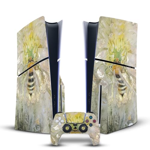 Skin vinyle abeille Stephanie Law pour console PS5 Slim Disc Edition et manette DualSense