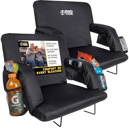 With Armrests, Hooks, Straps, Cup Holders & Pockets (black, 21", 2 Pack)