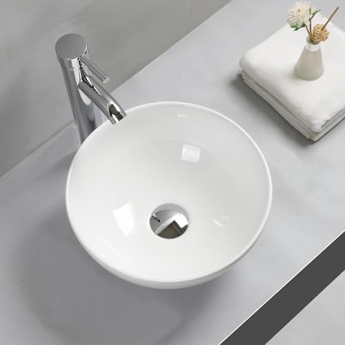 Round Bathroom Sink Countertop Basin Sink Bowl Washbasin for Lavatory Bathroom Washroom Campervan 320 x 320 x 130mm