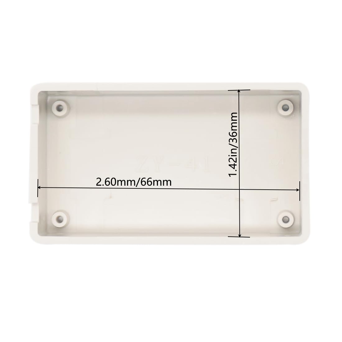 Zulkit 5Pcs Project Boxes ABS Plastic Electrical Project Power Case Small Junction Box White 2.83 x 1.65 x 0.91 inch (72 x 42 x 23 mm)