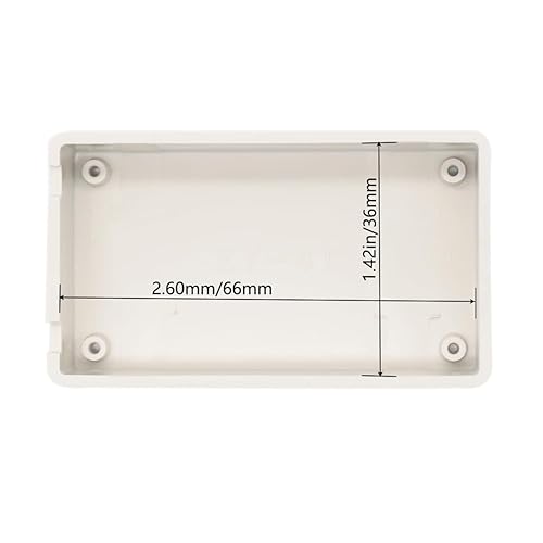 Miniatura 108 de Zulkit 5 cajas de proyecto de plástico ABS para proyectos eléctricos, caja de conexiones pequeña, color blanco, 2.4 x 1.42 x 0.98 pulgadas