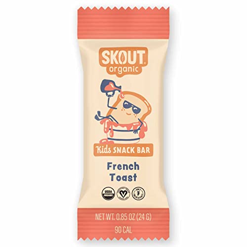 Skout Organic French Toast Frenzy Kids Snack Bars (18 Pack) | Organic Kids Snack Bars | Plant-Based Nutrition | Vegan | Gluten, Dairy, Grain, Peanut, Tree Nut & Soy Free #TOP13