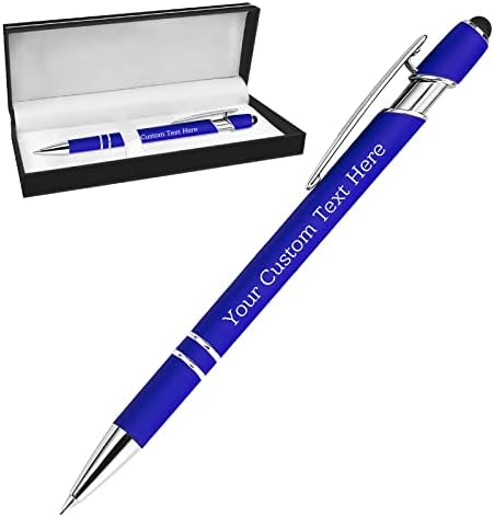 BYWEXCLESD Personalised Custom Pens Bulk Free Engraving with Name Message Ballpoint Pens with Stylus for Business Office Graduation Customised Gifts for Men Women Birthday Christmas (10 Pcs Assorted)