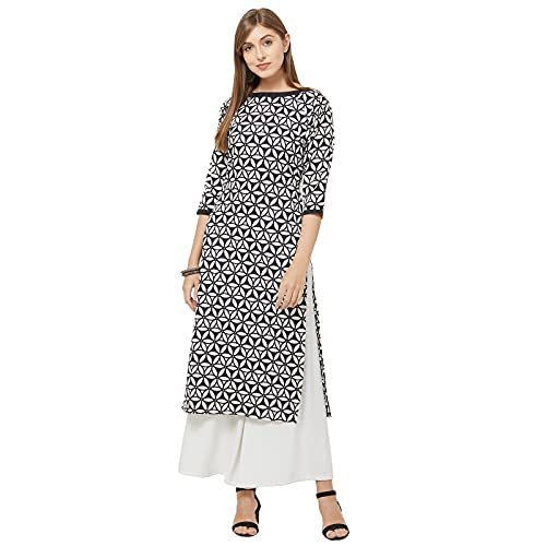 Image of GoSriKi Women's Multicolor Printed Straight Kurta - Pack of 2