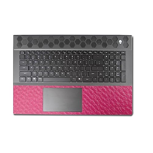 Image of MightySkins Carbon Fiber Skin Compatible With Alienware M18 R1 (2023) Full Wrap Kit - Pink Pleather | Protective, Durable Textured Carbon Fiber Finish | Easy To Apply & Change Styles | Made in the USA