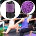 Zxpjkyu Yoga Towel Yoga Mat Towel Equipment Comfortable with Mesh Bag Non Slip Grip Absorbent Microfiber for Pilates, Violet