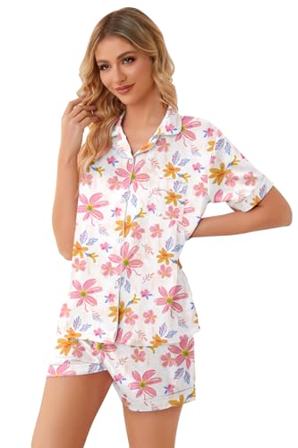 Image of Girls & Womens Satin Pajamas Set, Silk Button-Down Sleepwear 2 Piece Nightwear, 3 Years - Women XXL