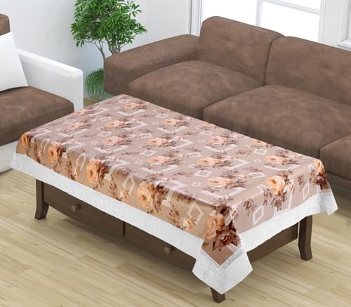 Image of Dakshya Industries PVC Waterproof Center Table Cover 40 x 60 Inch | Rectangle Coffee Table Cover | Spill Proof Oil Resistant Dustproof Heat Resistant Wipe Clean