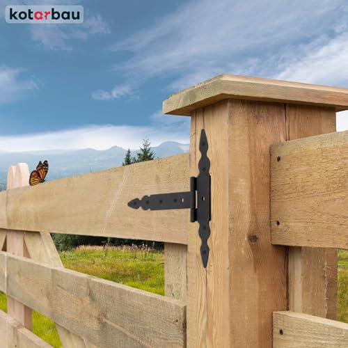 Miniatura 2 de Kotarbau Bisagras En T 2 Unidades, 250 Mm, 250 Mm, Acero Pulverizado, Para Puerta De Jardín, Bisagras, Para Puertas De Carga, Para Cargas Pesadas